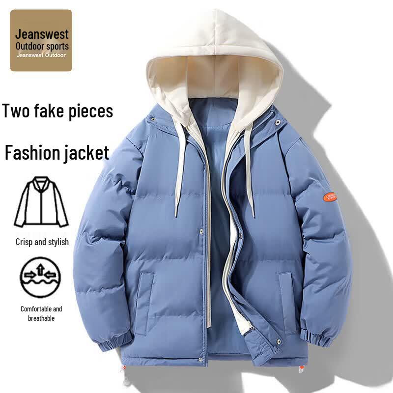 Jeanswest Men's & Couple's Winter Hooded Puffer Jacket
