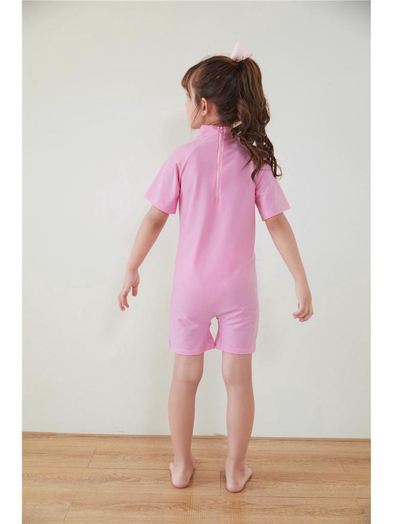 Girls' Surf Swimsuit Set with Cap