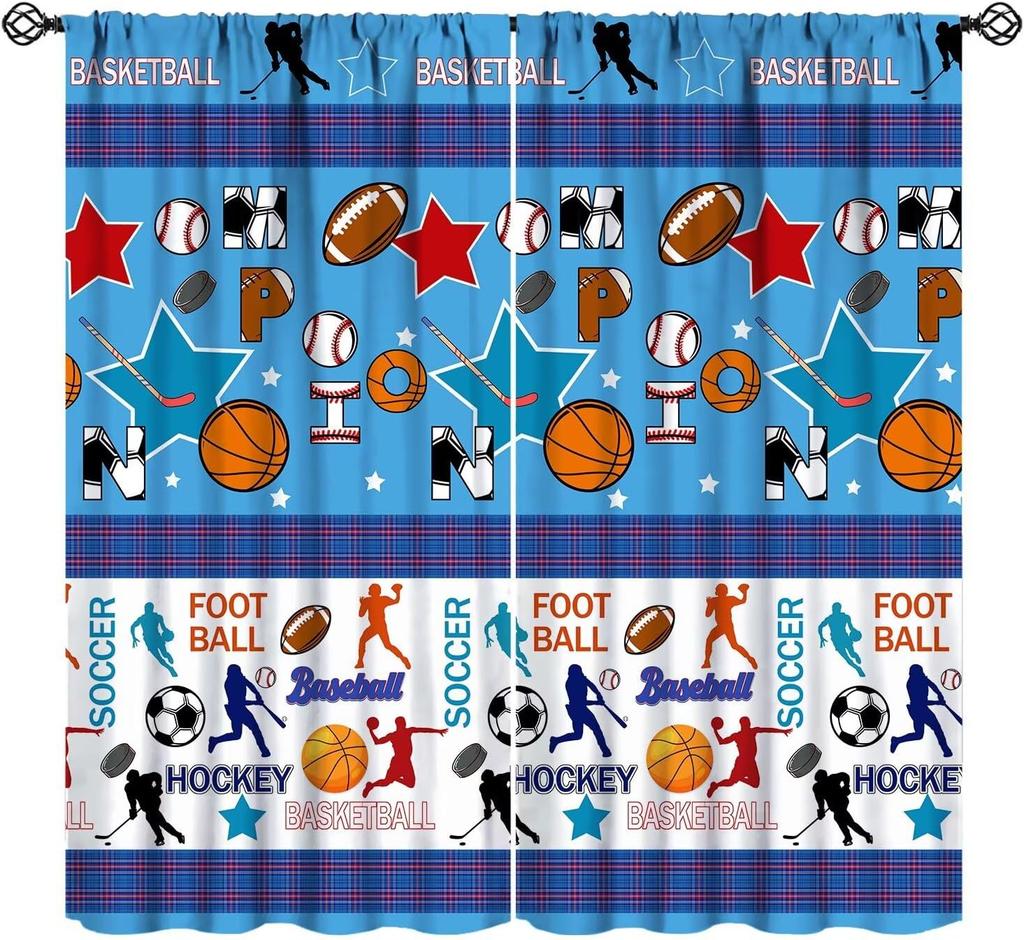 Racing Curtains for Teens Games Room Decor Black White Checkered Flag Art Printed Window Drapes for Kids Bedroom Living Room