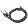 JK‑366 3.5mm to Dual 6.35mm Audio Line Male to Male Gold Plated Connectors Audio Cable