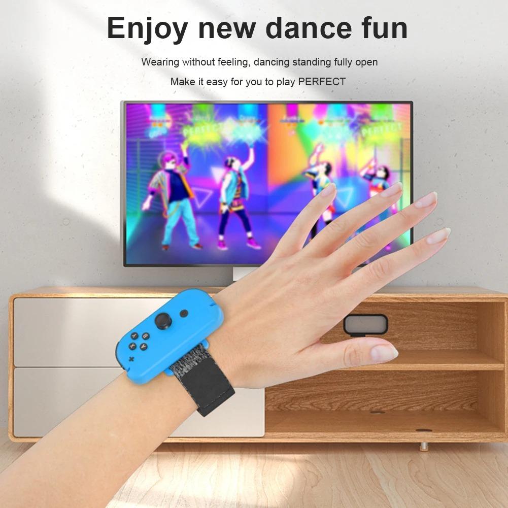For Nintendo Switch Just Dance Game Accessories for Joy-con Controller Adjustable Clamp Elastic Wristband Dance