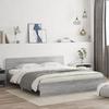 VidaXL Bed Frames with Headboard Sonoma Grey 200x200 Cm 3207460