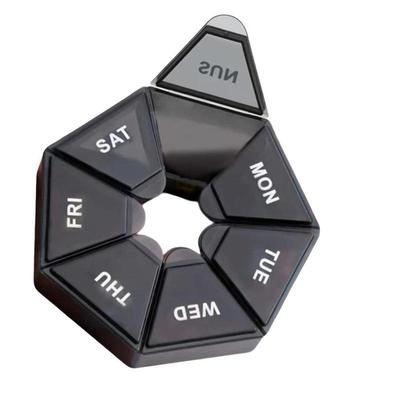 7-Day Travel Pill & Vitamin Organizer: Multi-functional Health Supplement & Kitchen Storage Essential.