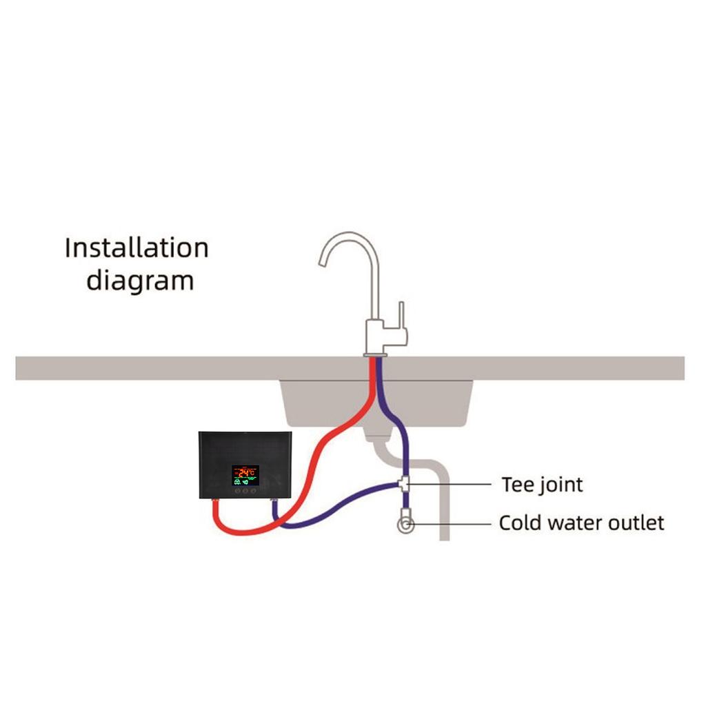 Instant Hot Water Heater 3000W with Remote Control for Kitchen and Bathroom: Touch Panel and IPX4 Rated