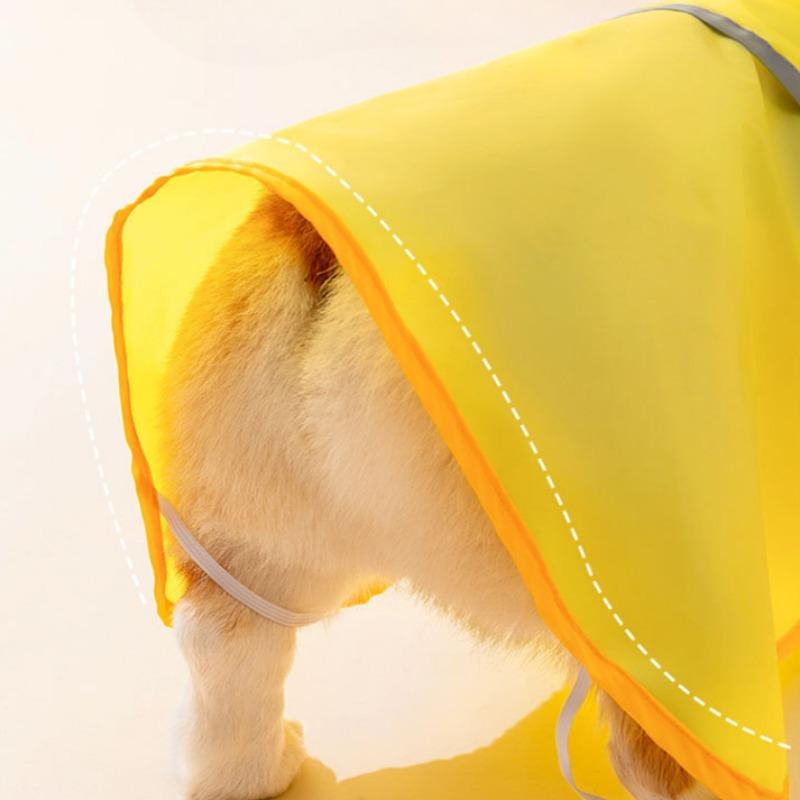 Small and Medium Dog Special Dog Raincoat Corgi Teddy Schanery Chai Dog Pet Rainy Day Clothes Waterproof Bellyband