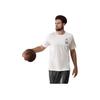 Anta Basketball Series Letter Print Crew Neck Comfortable Breathable Loose Short Sleeve T-Shirt Men Tops Pure-White 152431119-1