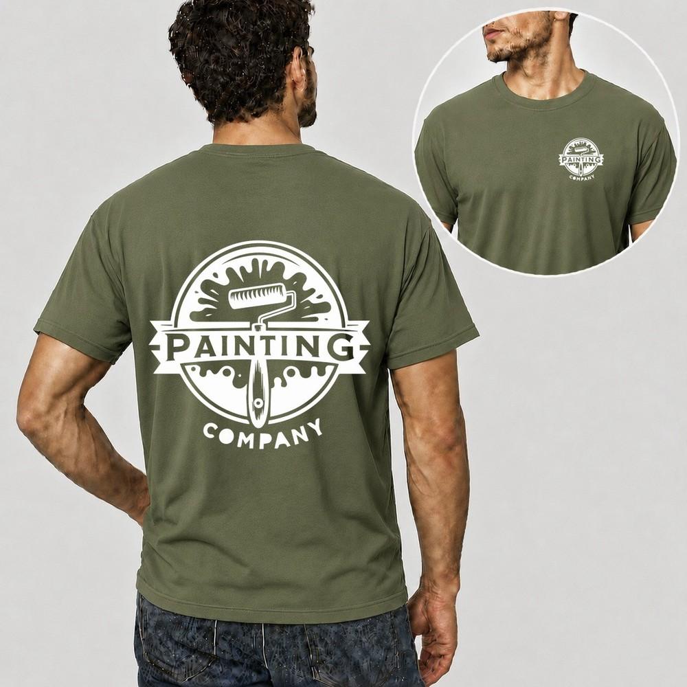 Unisexs Personalised Work T Shirt Custom Trade Company Logo Painter Decorator Gift
