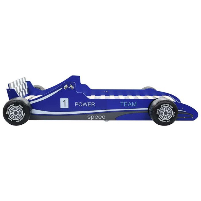 VidaXL Lit voiture de course pour enfants 90 x 200 cm Bleu