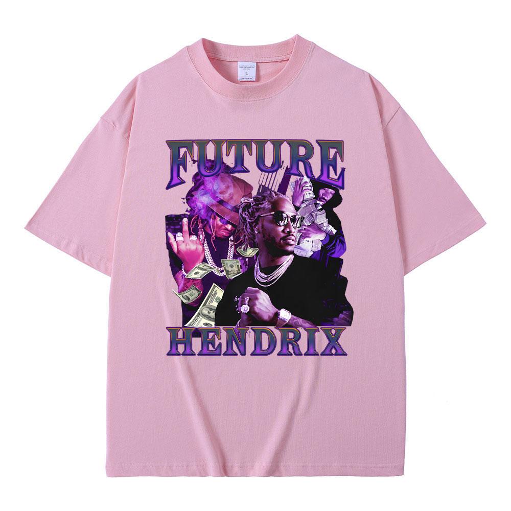 Rapper Future Hendrix Graphic Print T-shirts Men Women Hip Hop 90s Vintage Tees Short Sleeve Men's Streetwear Oversized Tshirt