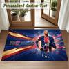 Crystal Velvet Square Rug Custom NameKylian Mbappe Pattern Non Slip Home Floor Decor Rug