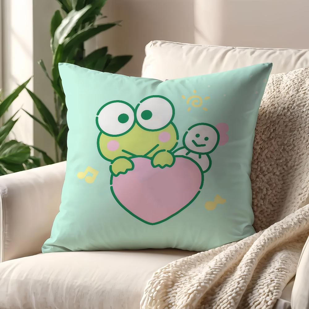 SRO Kero Kero K-Keroppi cushion cover Best Home Office Coffee Pillow Sofa Printing Decoration Room Shop Car Nordic Simplicity