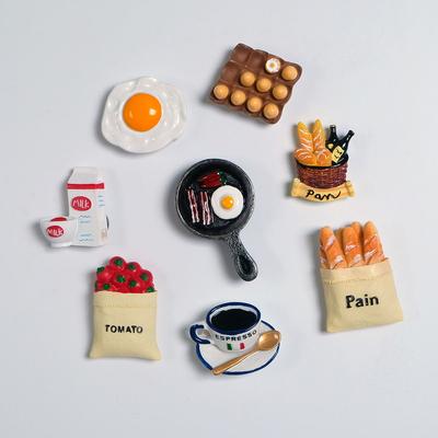 3D Food Model Fridge Magnets Cartoon Bread Bag Refrigerator Magnetic Sticker Gifts Photo Message Holder Kitchen Fridge Sticker