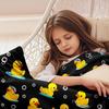 Rubber Duck Blanket for Duck Lovers Cute Yellow Duck Print Soft Flannel Throw Blanket for Couch Bed Sofa Perfect Gift for Kids