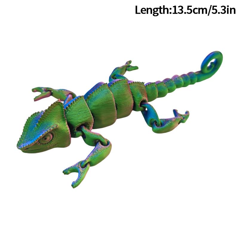 3D imprimate cameleon articulație mobilă luminos cameleon figurină model pește rezervor peisaj creativ animal ornament decor copil cadou