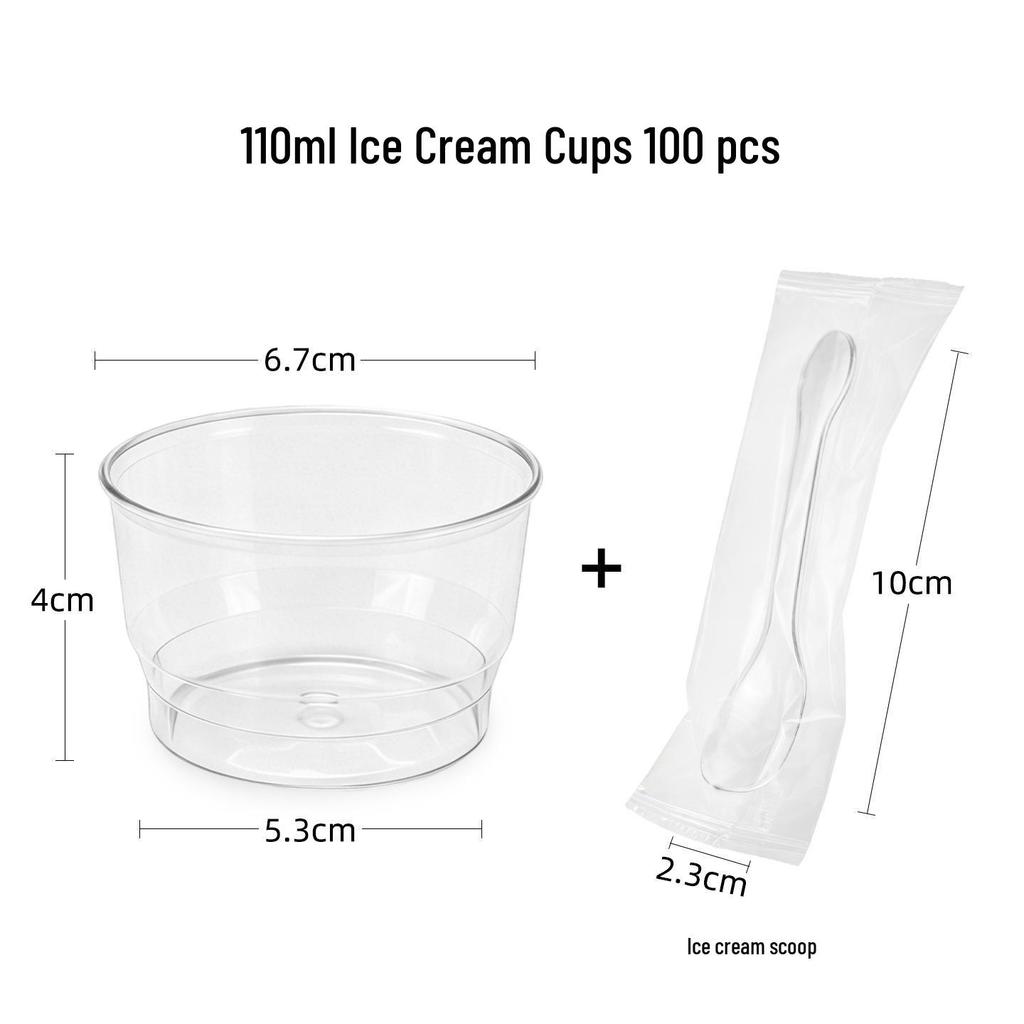 Bellflower Disposable Ice Cream and Yogurt Paper Cups, Portioning Small White Bowls