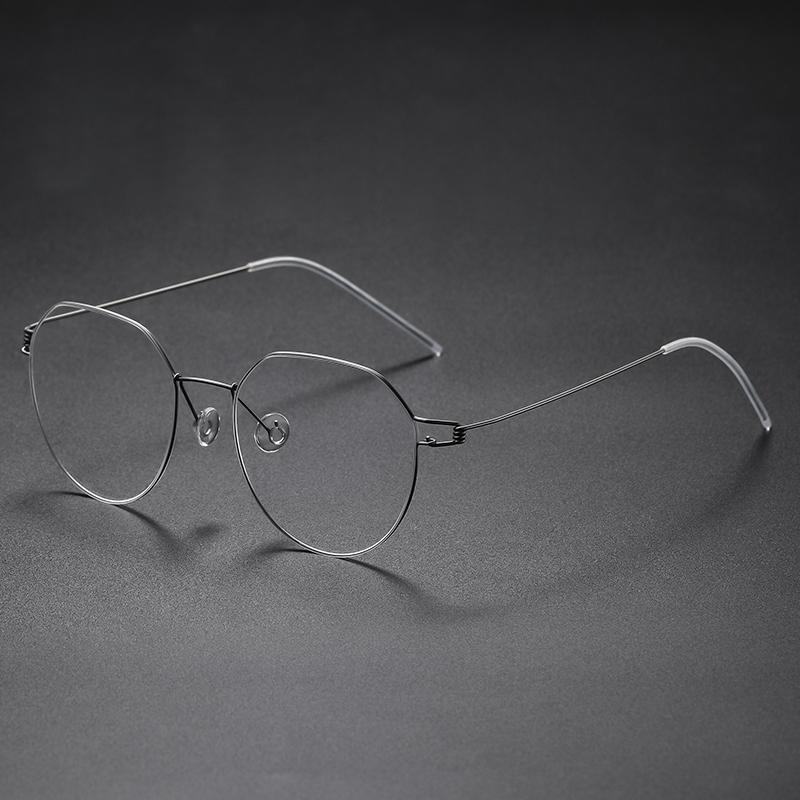 Denmark Brand Air Titanium Glasses Frames Men Thin Rim Screwless Eyewear Eyeglasses Women Morten Round Square Oval Korean Design