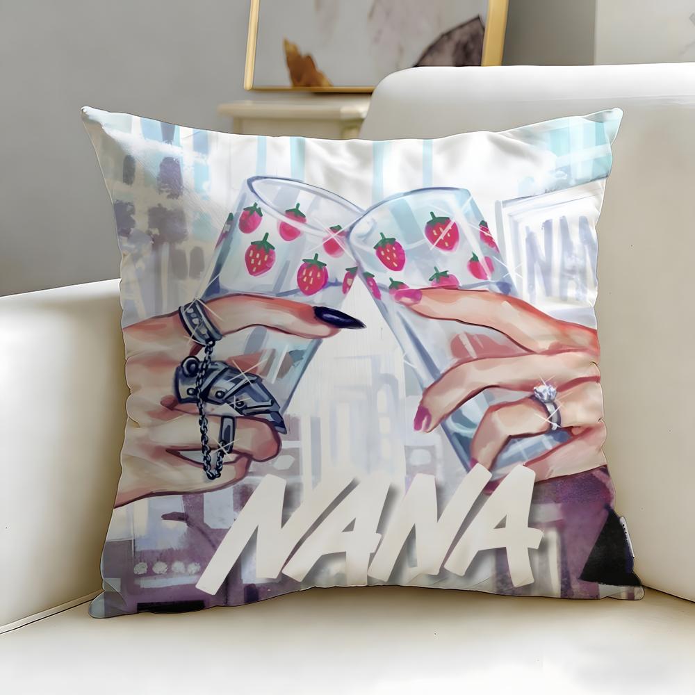 Drama Anime NANA Cushion Cover Soft EasyWash Pillow Case Versatile for Couch Bed Travel and Office