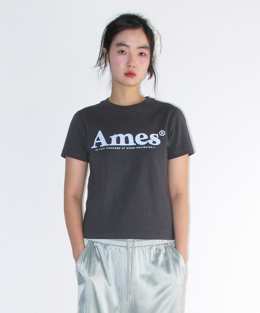 AMES-WORLDWIDE Basic Logo Tee Charcoal