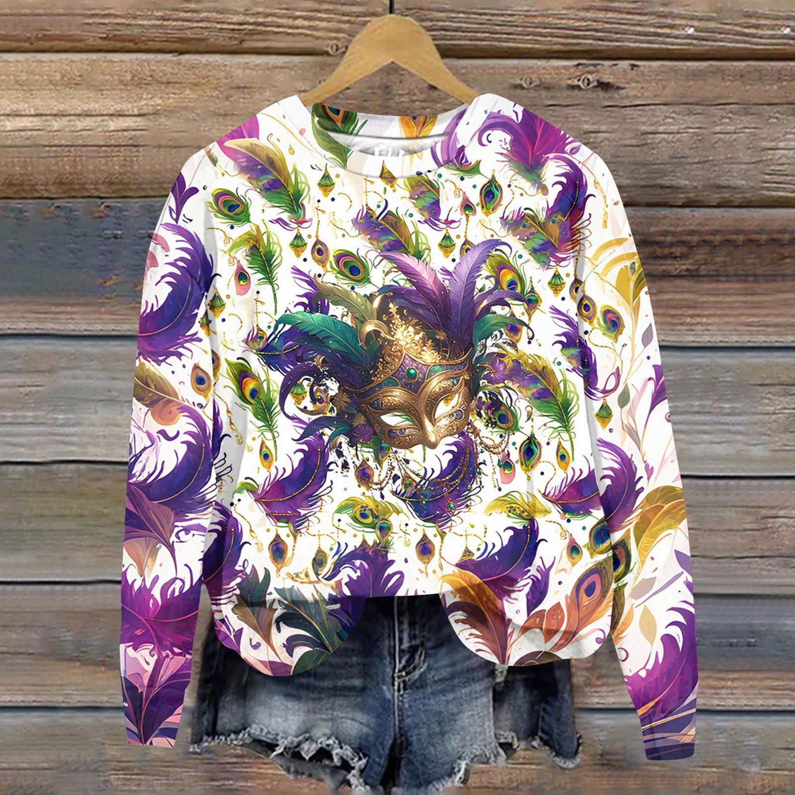 

Женская модная толстовка с длинным рукавом и круглым вырезом с принтом XL белый