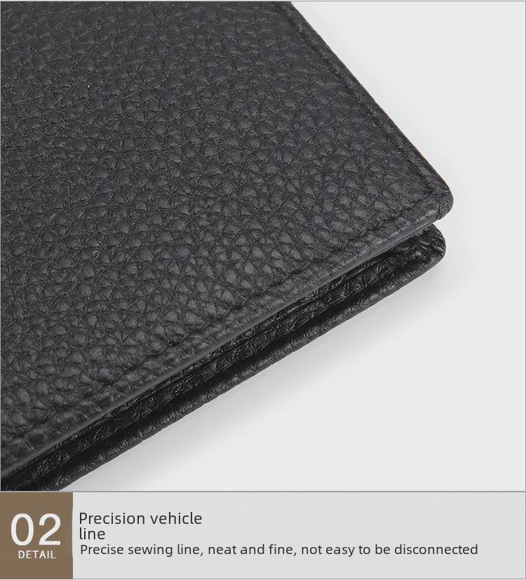 Herren-Visitenkartenetui aus echtem Leder – Rindsleder mit Litschi-Narbung, Geschenkartikel 3302