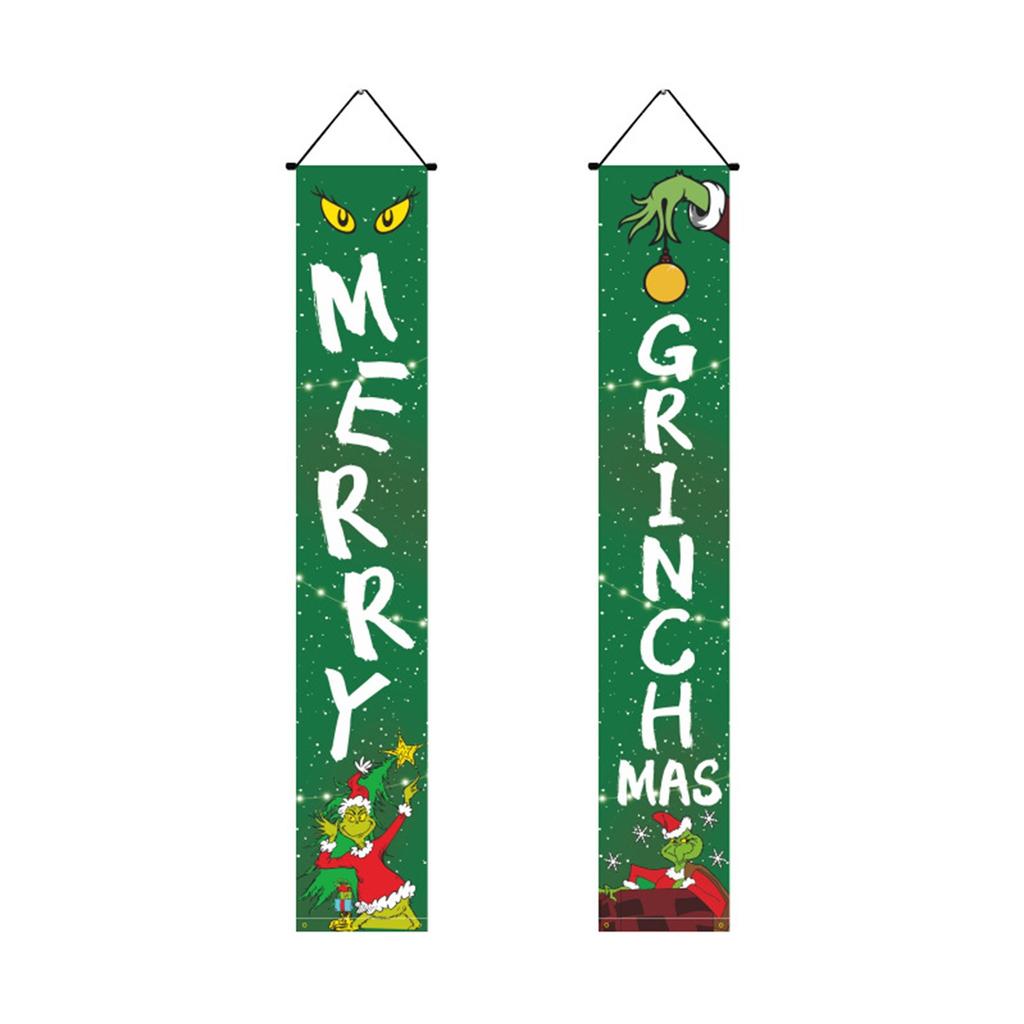Christmas Porch Fun Christmas Hanging Banner Christmas Door Banner Decoration Home, Indoor And Outdoor Front Porch Wall Party Supplies