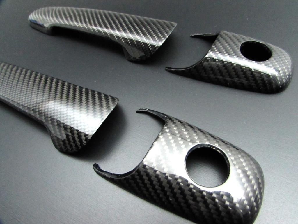 BRIGHTZ SE3P Real Carbon Fiber Door Handle Covers with Keyholes Compatible with SE RX X R Owl R Owl X19923 RX-8 (Two Keyholes) [DHC-NOBU-315] SE3, 3P,