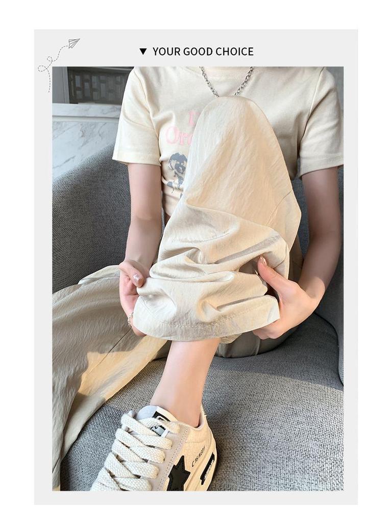 Women's Retro High-Waist Wide-Leg Pleated Pants - Summer Casual Loose Fit