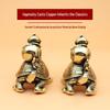 Baxia Dragon Turtle Gourd Ornament: Brass Handcrafted Ins Style Figurine for Home Décor