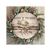 Vintage Metal Wall Art Poster Give It to God and Get Some Sleep Decor for Bedroom Living Room