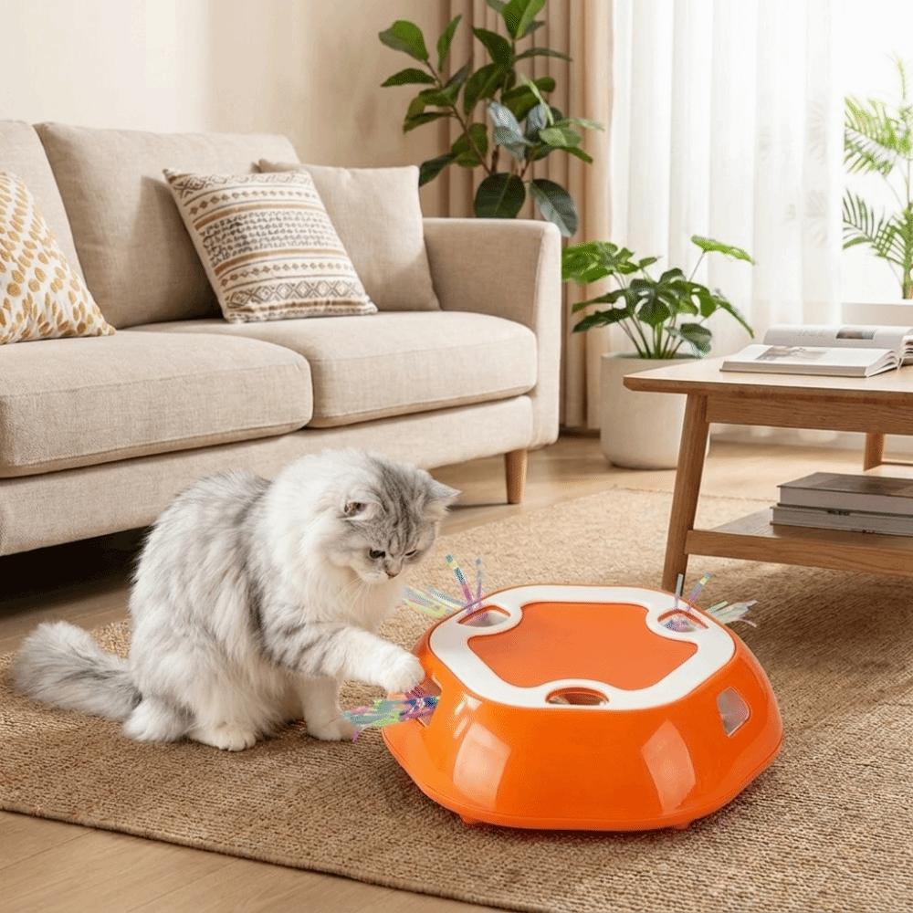 Intelligentes elektrisches Teleskop-Scheiben-Katzen-Spielzeug Entleert Körperliche Energie