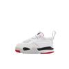 Air 4 RM TD White Fire Red Baby Sneakers Black Neutral-Grey Varsity-Red FQ7937-102