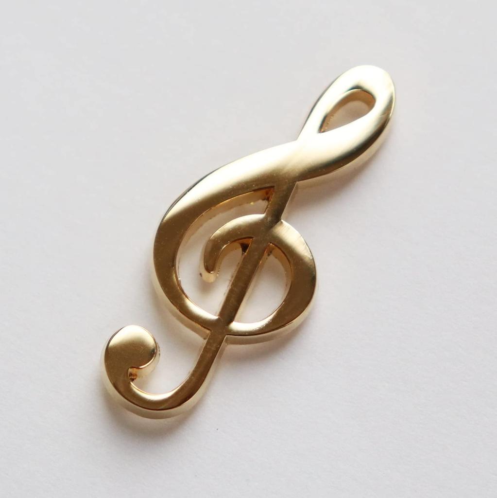 Treble Clef Pin Musical Symbol Design Pin Gold Badge, Badge,