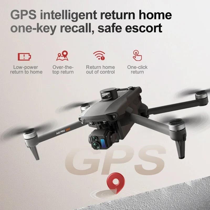 A25 PRO Professional Drone GPS With 8K Camera 3-Axis Gimbal WIFI 360 Obstacle Avoidance Touch Screen FPV Brushless RC Quadcopter