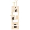 Cat Tree with Sisal Scratching Posts Cream 180 Cm