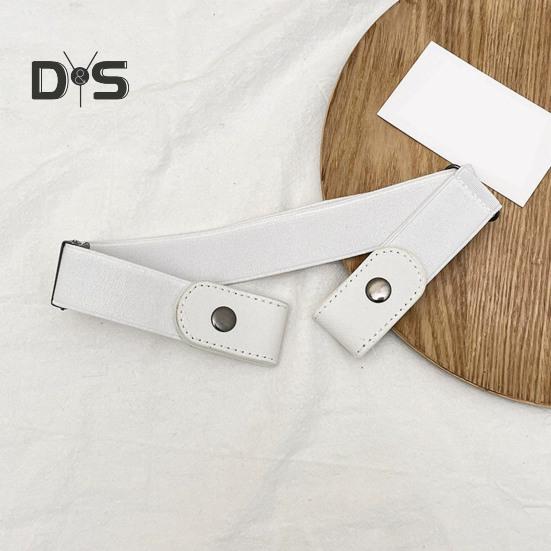 Lazy Belt Comfortable Elastic Design Faux Leather Waistband Adjustable Fit Invisible Jeans Belt Daily Wear