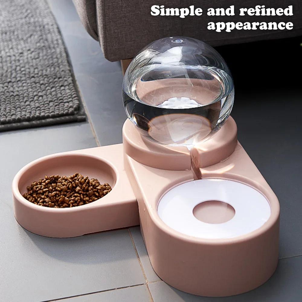 Automatic Feeder for Cat, Dog, Kitten - 1.8L Food and Water Container, Bubble Pet Bowls, Fountain Drinking, Pet Supplies