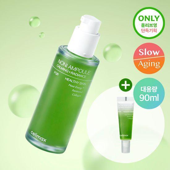 Celimax The Real Noni Energy Ampoule – 80ml + 10ml Set | Soothing & Radiance Boosting Serum for Dull, Tired Skin, Korean Glow Serum