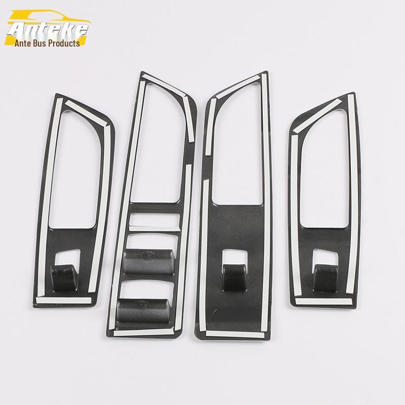 Compatible Electroplated Glass Switch Trim for 15 Geely Global Hawk GX-9 Models - Car Door Window Armrest Button Cover