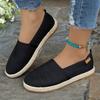 Comfortable Canvas Flat Shoes Women Breathable Non-Slip Espadrille Shoes Woman  Summer Solid Color Shallow Casual Flats
