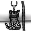 Cute Cat Ragdoll Kitty Pendant Necklace for Women Men Stainless Steel Silver Color Chain Pet Lover Gift Jewelry colar N3213S01