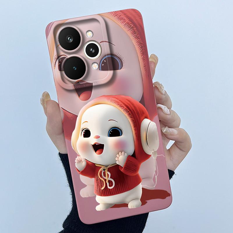 For Realme 15 Pro 5G Phone Case Cute Panda Girl Cats Liquid Silicone Soft Back Cover For Realme15 15Pro High Quality Phone Shell