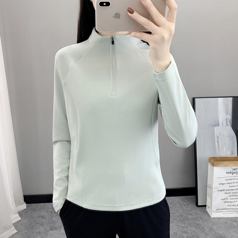 

JOHLIN DREAM Women s Half-Zip Quick-Dry Long Sleeve Sports T-Shirt JATZ2636 M