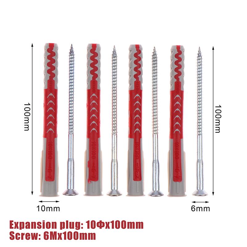 4Set Contractor-Strength Anchor Expansion Pipe Screw Kits Intelligent M8/M10 Pipe Safety Nylon Expansion Nails