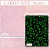 Glow In The Dark Heart Stars Blanket, Gifts for Girls Women Mom, Soft Warm Cozy Pink Blanket for Girls, Christmas Birthday Gifts Presents for Kids