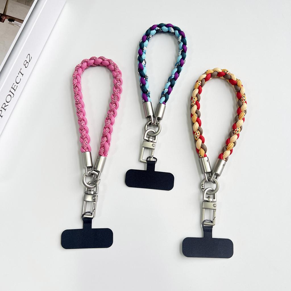 Creative Hand-Woven Mobile Phone Lanyards, Wristbands, Short Rope Strings, Pearl Jewelry, Pendants, Safety Anti-Loss Ropes