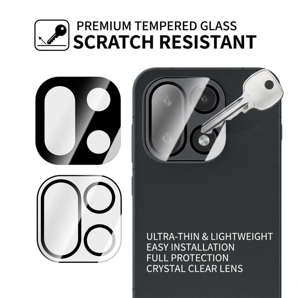1-3PACK Tempered Glass for OnePlus 15 HD Clear Black Glass Lens Protector Easy Install for One Plus 15 Mobile Phone Camera Film 4