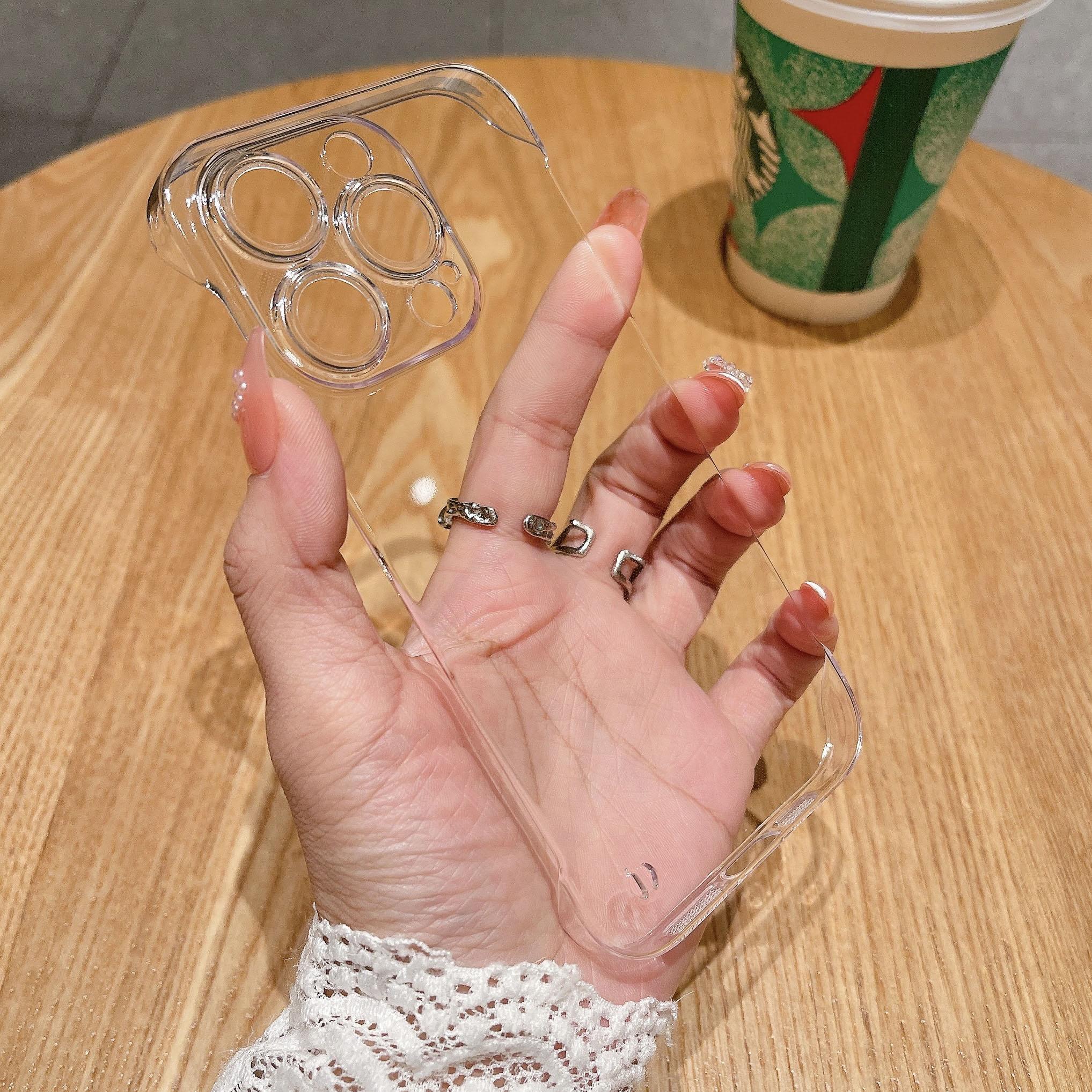 

For iPhone 15 Pro Case Hard PC Frameless Anti-Scratch Transparent Phone Cover A