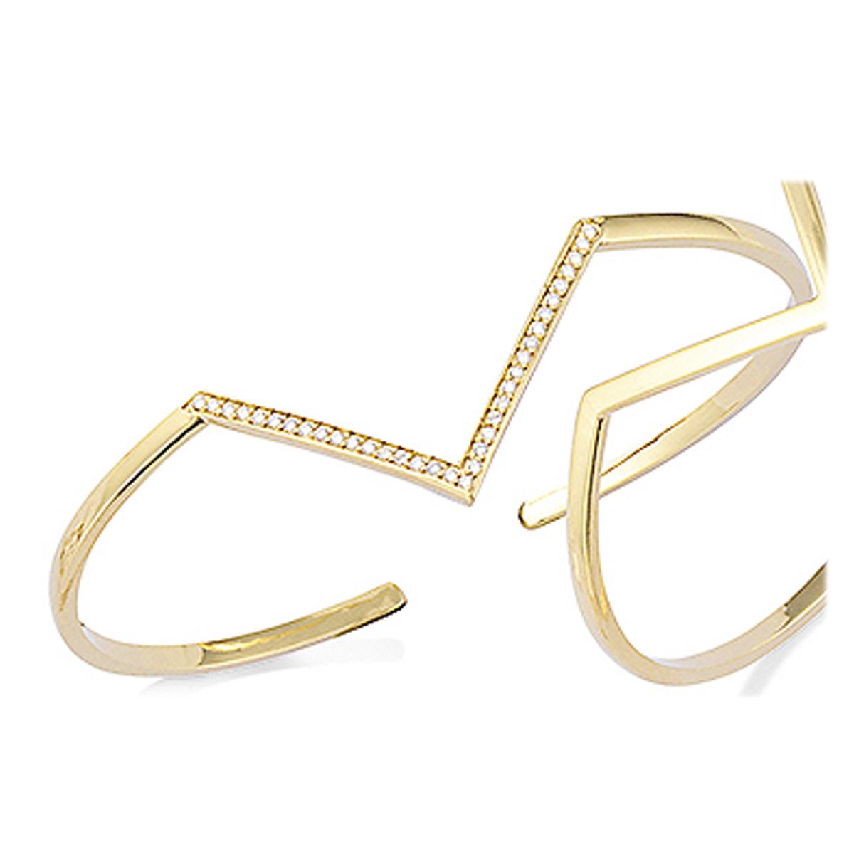 

Les Trésors De Lily [M6181] - Позолоченный браслет Богиня из белого золота - 31x22 мм