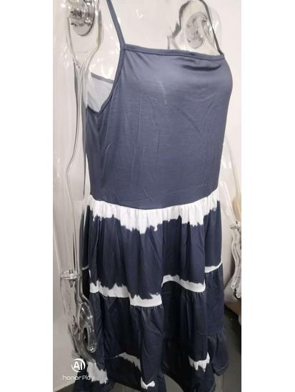 Women's 2025 Tie-Dye Sling Dress - Solid Colors Available