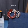 Exquisite Women's Red Flower Brooch – Niche Design, High-End Suit Accessory